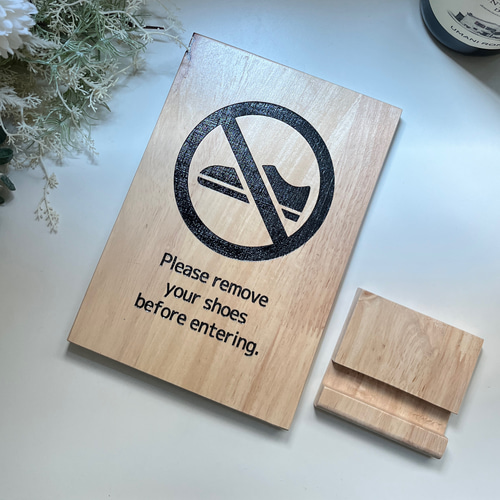 ショップウッドサインスタンド ミニ木製看板 ウッドバーニング仕立て