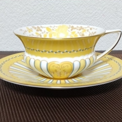 希少廃盤品 ウエッジウッド ハーレクイーン カップ&ソーサー イエローリボン ウェッジウッド・ハーレクイン イエローリボン ティーカップ