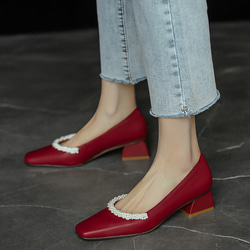 Sergiorossi 赤いポインテッドトゥハイヒール セヴン トゥエルヴ サーティ SEVEN TWELVE THIRTY セットバック