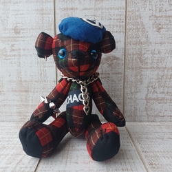 モヒカンくん】迷彩柄のカモくま（35cmテディベア） ぬいぐるみ