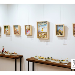 《初個展記念♪》ポストカード/アートカード◎プリザーブドフラワー・ドライフラワーと水彩画の空と花ミクストメディア 4枚目の画像