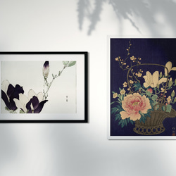 【NO.428】モクレンの日本画アートポスター☆木蓮の花お正月和柄和モダン玄関☆A5A4A3A2A1B5B4B3B2B1 9枚目の画像