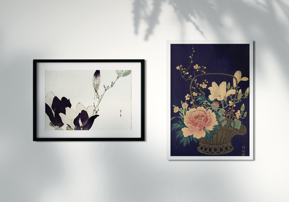 【NO.428】モクレンの日本画アートポスター☆木蓮の花お正月和柄和モダン玄関☆A5A4A3A2A1B5B4B3B2B1 9枚目の画像