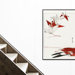 【NO.429】折り鶴と糸切狭の日本画アートポスター☆お正月和柄大正ロマン昭和レトロ2LA3A2A1B5B4B3B2B1 13枚目の画像