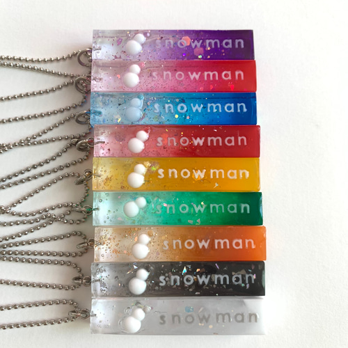 kanon様　1点物　SnowMan しずく型　名入れ　チャーム　キーホルダー kanon様 1点物 SnowMan しずく型 名入れ チャーム キーホルダー