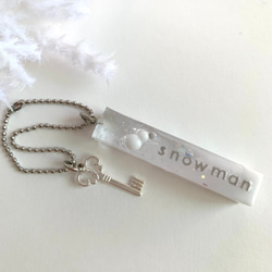 snowman＊ホテルキー キーホルダー WHITE 2枚目の画像