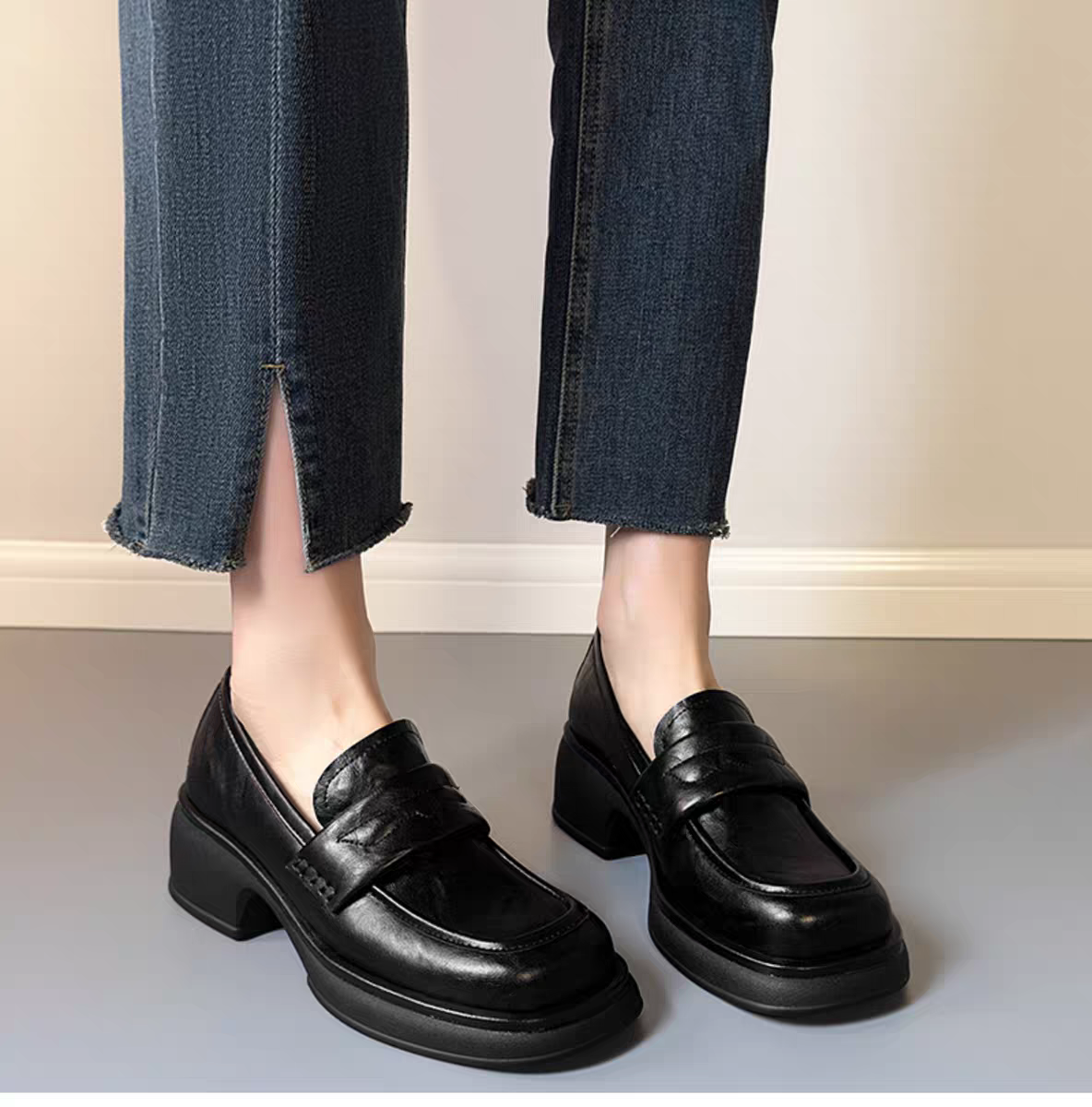 オーダーメイド 外反母趾靴 厚底シューズ 厚底靴 歩きやすい靴 レディースシューズ レザー スリッポン ギフト シリーズ