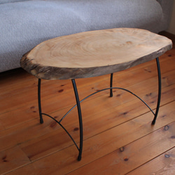 天然木　桐のリビングテーブル　センターテーブル　カフェテーブル 7枚目の画像