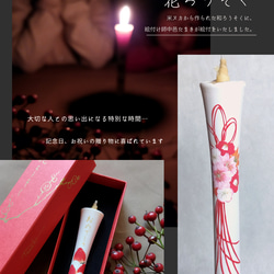 【お祝いろうそく】『甘い灯り』花ろうそく　苺ケーキ　誕生日　和蠟燭　伝統工芸品　キャンドル　Japanesecandle 12枚目の画像