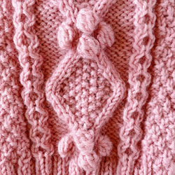 犬服　手編みセーター　ピンク　胴回り38cm 4枚目の画像