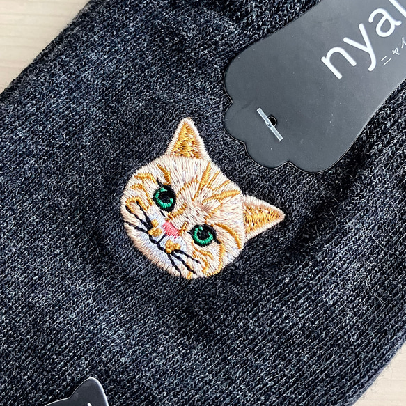 父の日にも✩.*˚紳士のロシアンブルー猫刺繍靴下_単品 8枚目の画像