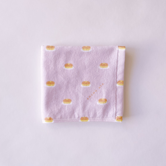 大判タオルハンカチ　パンケーキ　ベビーピンク 3枚目の画像