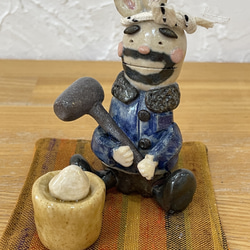 おじさんウサギのお餅つき うさぎ 兎 餅つき お正月 権助 2023 干支