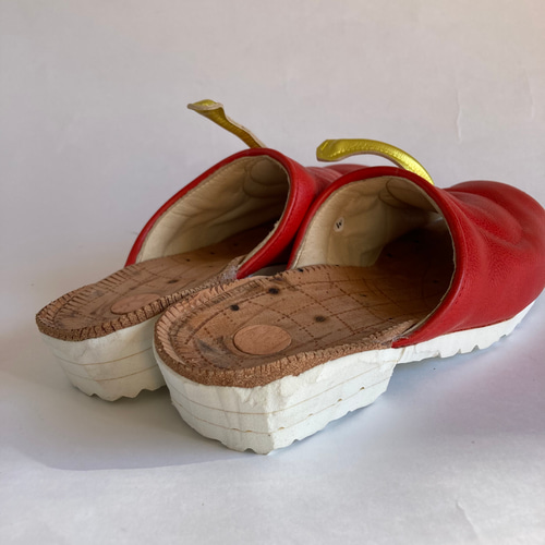 りんごサンダル（M赤） サンダル キサキシューズ *shoepoetry
