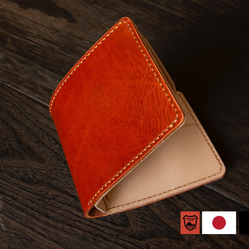 二つ折り財布　ルガトショルダー　栃木レザー　ハンドメイド 二つ折り財布ルガトショルダー栃木レザーハンドメイド