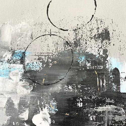 満点の モダン 大きめ 約30×30㎝ 現代アート 絵画 アート 抽象画 原画 絵画