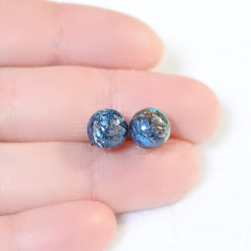 1点もの）クリソコラのスタッドピアス（8mm・チタンポスト