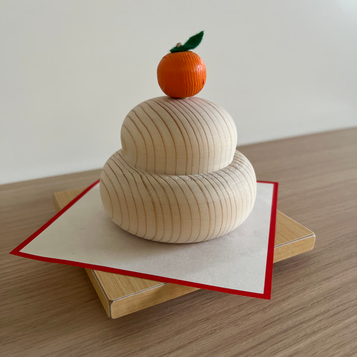鏡餅(木製) その他インテリア雑貨 okamoto craft store 通販