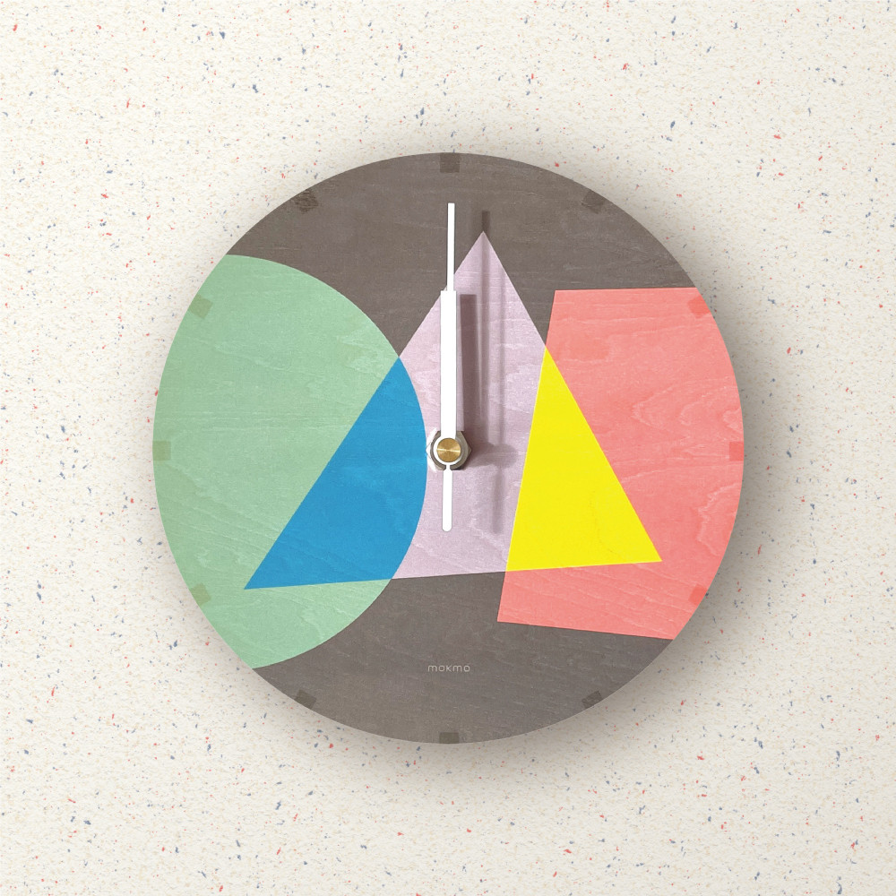 静かな掛け時計［木製］ M9008-dark