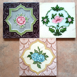 里帰り便・和製マジョリカタイル・100年前に海を渡ったアンティーク