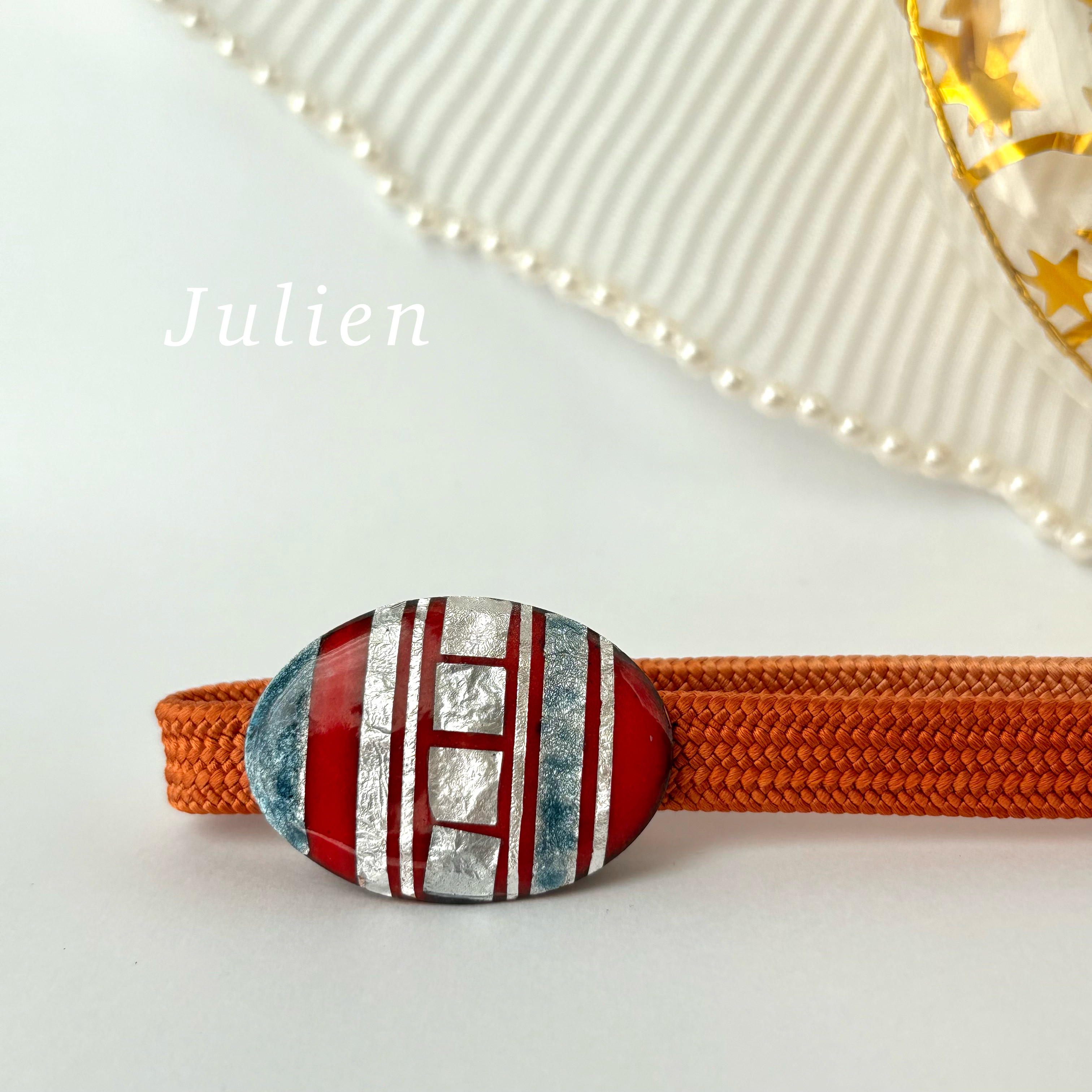 七宝焼き帯留め (407)