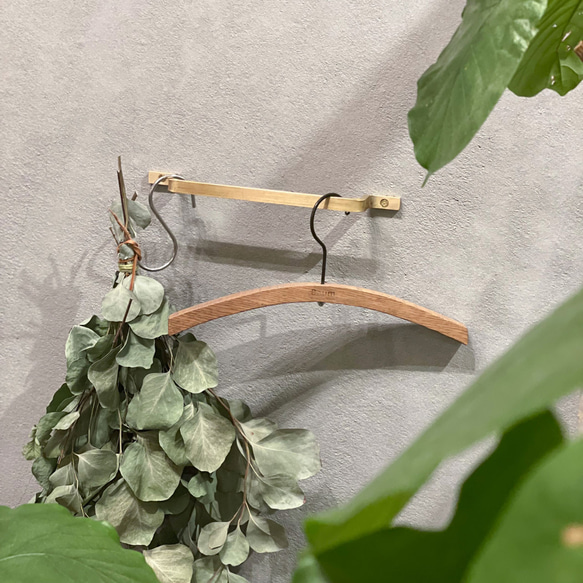 ＼送料無料／[Brass Bar Hanger]真鍮バーハンガー ドア取手 傘掛け 植物 収納 店舗什器-134_b- 9枚目の画像