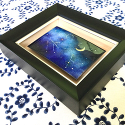 【新作2021】星座BOX(M)-G  一点もの　七宝焼　七宝絵画　アート　インテリア　星座　宇宙 5枚目の画像