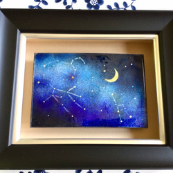 【新作2021】星座BOX(M)-G  一点もの　七宝焼　七宝絵画　アート　インテリア　星座　宇宙 4枚目の画像