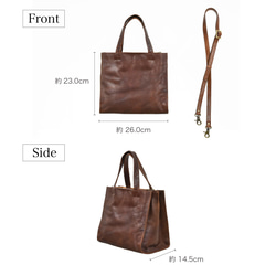 期間限定SALE【仕分けのできる便利な収納】バッグ ショルダー 2Way ブラック HAB017 17枚目の画像