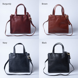 【限時特惠，享25%折扣】【便捷收納，分類整理】義大利真皮包，酒紅色 HAB017 第17張的照片