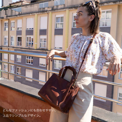 【限時特惠，享25%折扣】【便捷收納，分類整理】義大利真皮包，酒紅色 HAB017 第8張的照片