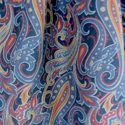 ペイズリー柄のコーデュロイロングスカート ネイビー 7枚目の画像