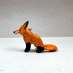 動物森林-狐狸-真皮植鞣 皮革鑰匙圈 吊飾 動物造型 第5張的照片