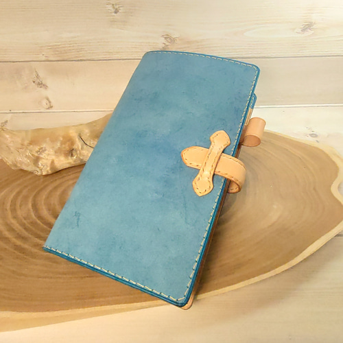 ロロマレザー】バイカラーシステム手帳 バイブルサイズ 手帳カバー