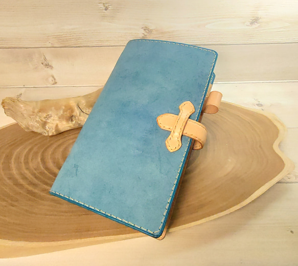 【ロロマレザー】バイカラーシステム手帳　バイブルサイズ 