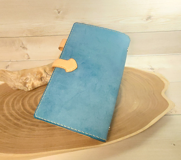 【ロロマレザー】バイカラーシステム手帳　バイブルサイズ 