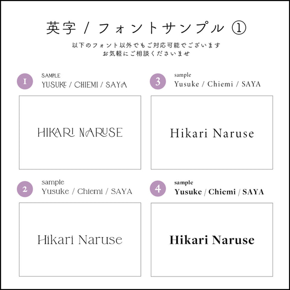 NAME CARD / 二つ折り席札 7枚目の画像