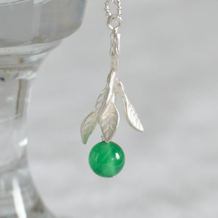 みかんネックレス（グリーン）