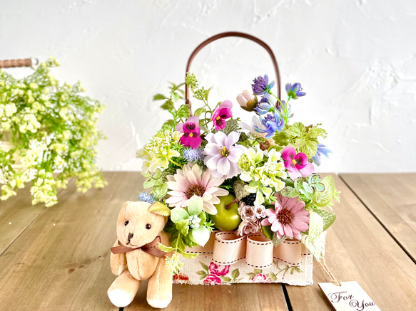 ナチュラルアートフラワーアレンジメント 造花・アートフラワーアレンジメント】ナチュラルオーキッド｜造花