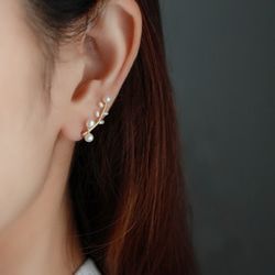 14kgf-pearl brunch 2way(earrings/clip-on) 第6張的照片