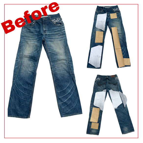 改造訂製款-牛仔褲再生腰包 第6張的照片