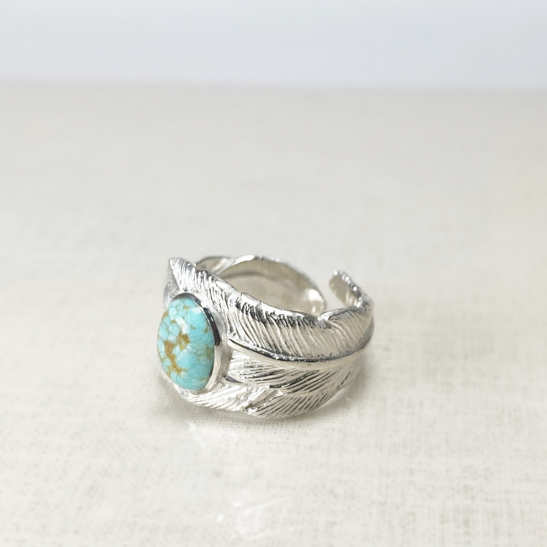 【一点もの】ナンバーエイトターコイズのフェザーリング