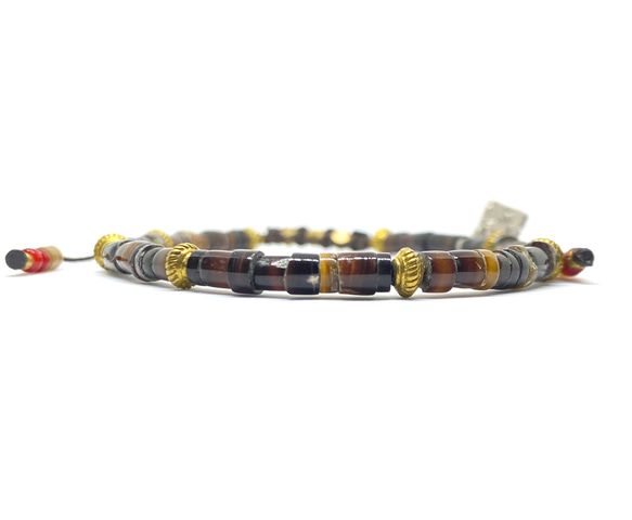 【BG】Buffalo horn & Brass beads Bracelet 〈BG22B0006〉 2枚目の画像