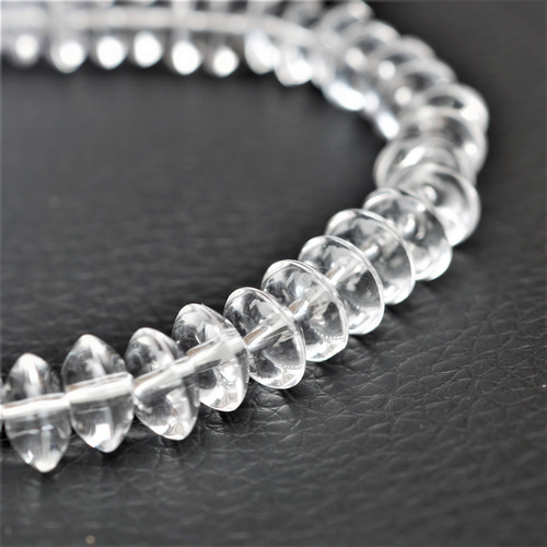 3×6mm 10個 ヒマラヤ水晶 そろばん（ソロバン） 天然石ロンデル 天然石