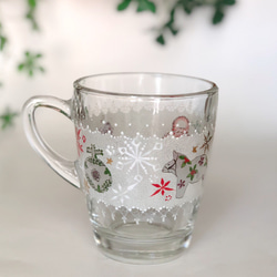 冬用マグカップ・ダーラナホース（白）暖かいのもOK 1枚目の画像