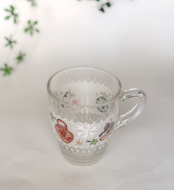 冬用マグカップ・ダーラナホース（白）暖かいのもOK 4枚目の画像