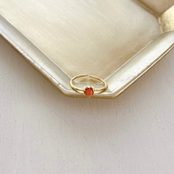 『 ガーネット 冠 の輪 』選べる金銀色 天然 ガーネット の 王冠 指輪  ( SV925 18K フリーサイズ ) 3枚目の画像