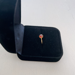 『 ガーネット 冠 の輪 』選べる金銀色 天然 ガーネット の 王冠 指輪  ( SV925 18K フリーサイズ ) 7枚目の画像