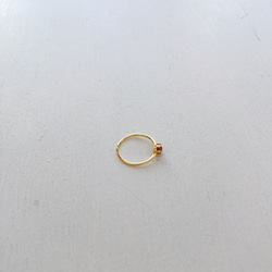 『 ガーネット 冠 の輪 』選べる金銀色 天然 ガーネット の 王冠 指輪  ( SV925 18K フリーサイズ ) 6枚目の画像