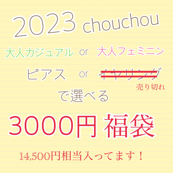 2023年chouchou3000円福袋 1枚目の画像